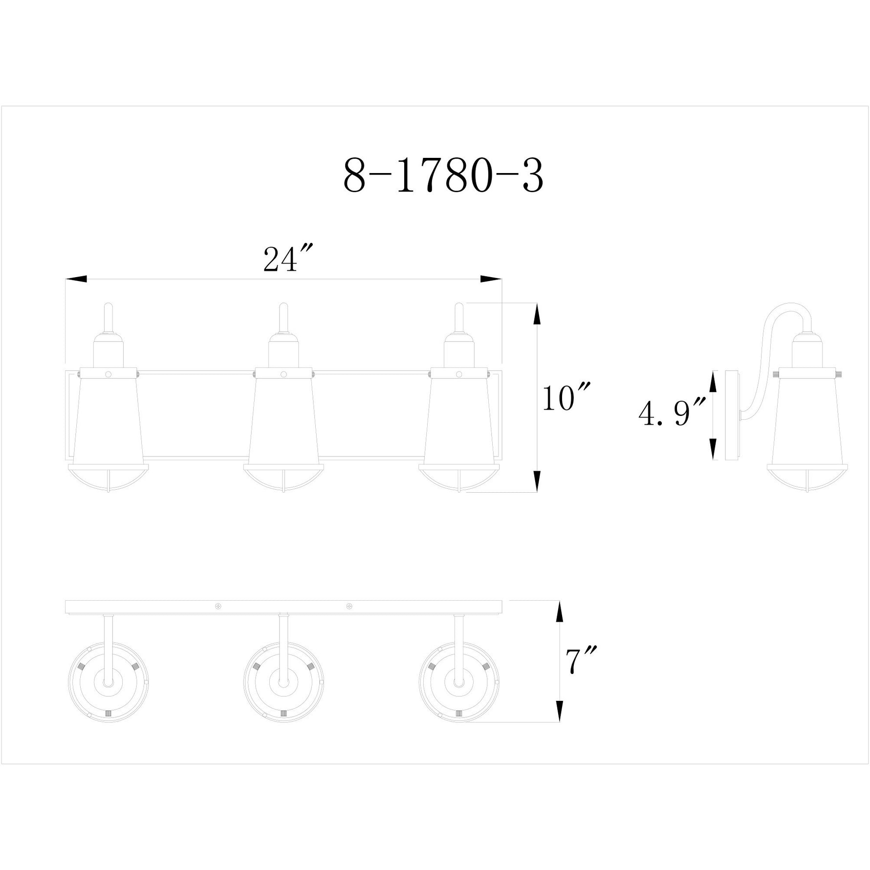 Lansing 3-Light - Lansing Bathroom Vanity Light by Savoy House