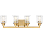 Hampton 4-Light Bathroom Vanity Light in Warm Brass