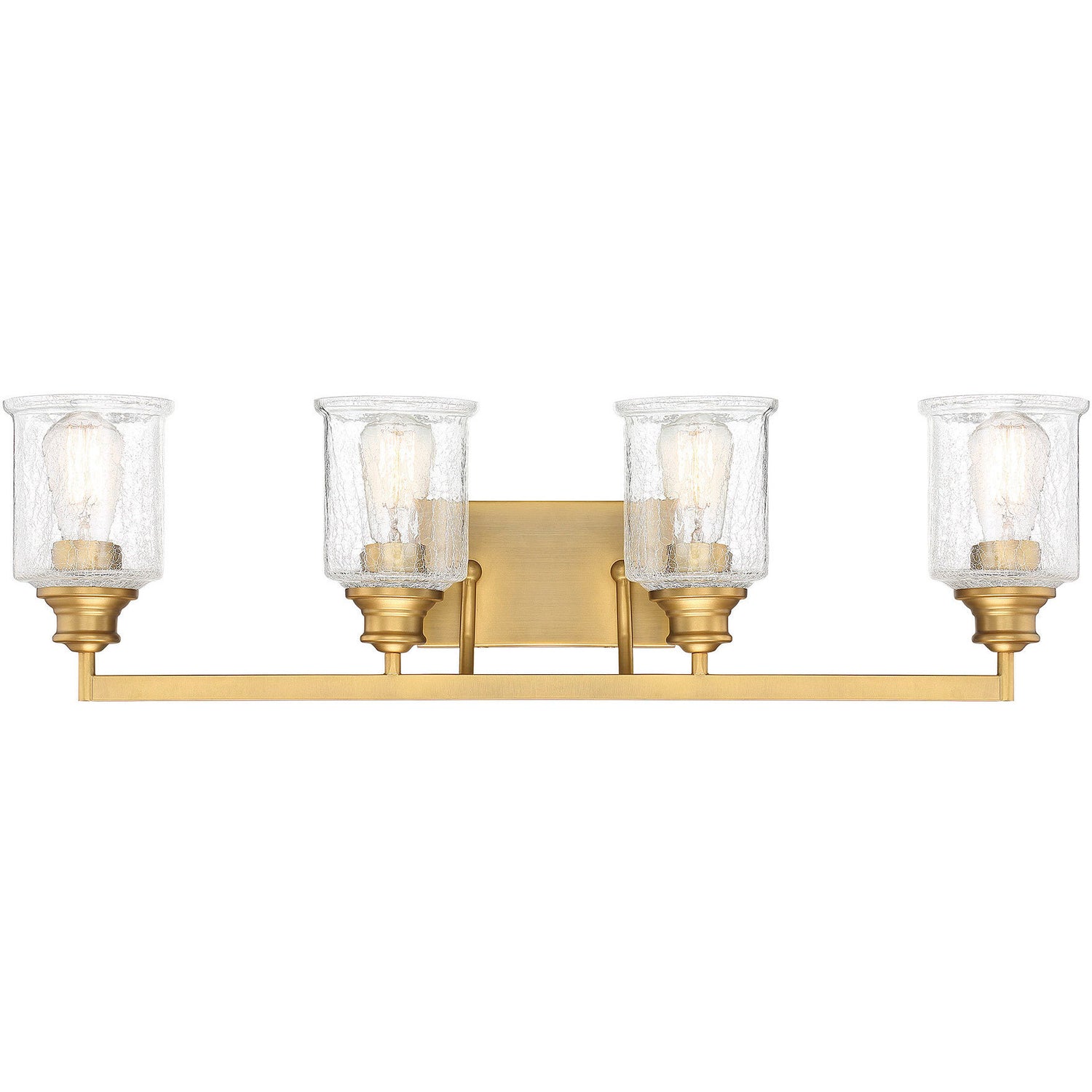 Hampton 4-Light Bathroom Vanity Light in Warm Brass