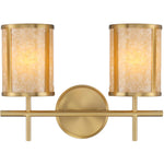 Camden 2-Light Bathroom Vanity Light in Warm Brass