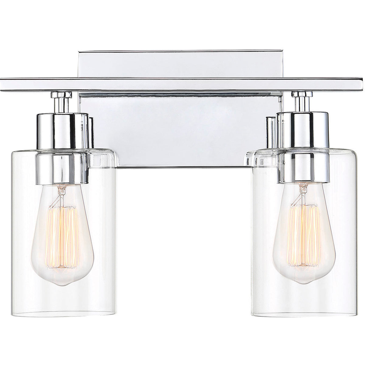 Lambert 2-Light Bathroom Vanity Light in Polished Chrome