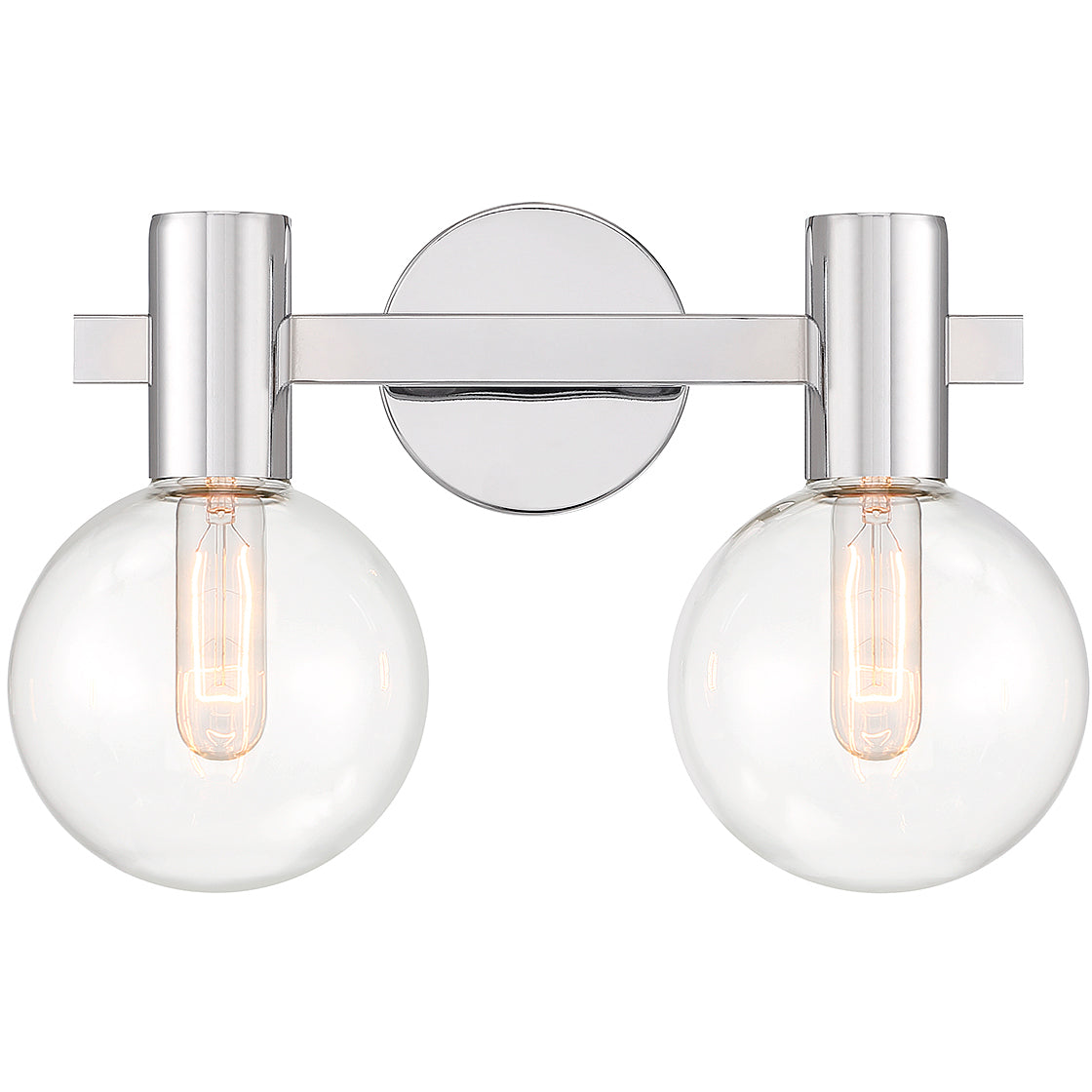 Wright 2-Light Bathroom Vanity Light in Matte Black