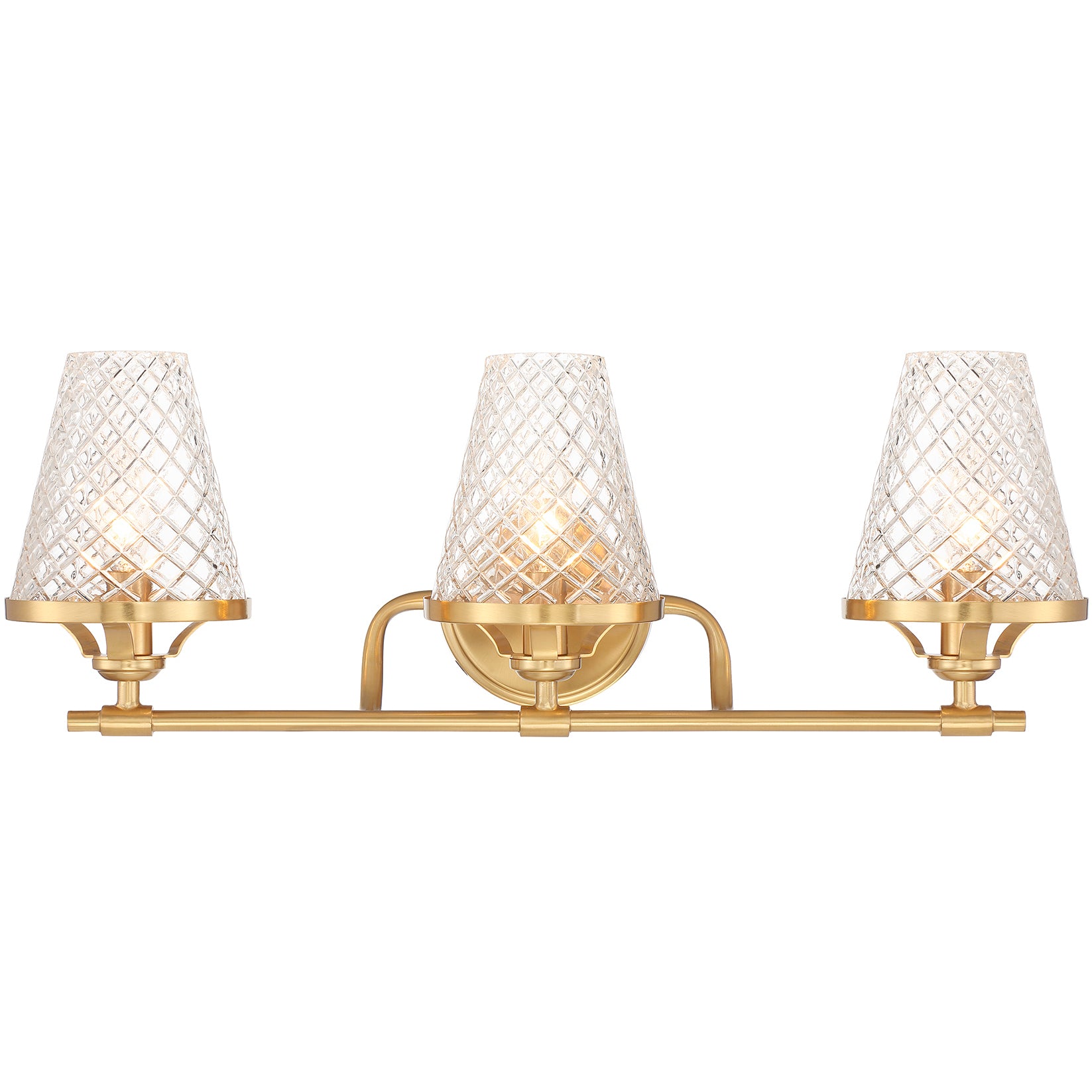 Candler 3-Light Bathroom Vanity Light in Warm Brass