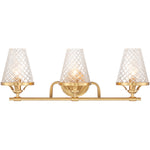 Candler 3-Light Bathroom Vanity Light in Warm Brass