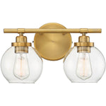Carson 2-Light Bathroom Vanity Light in Matte Black