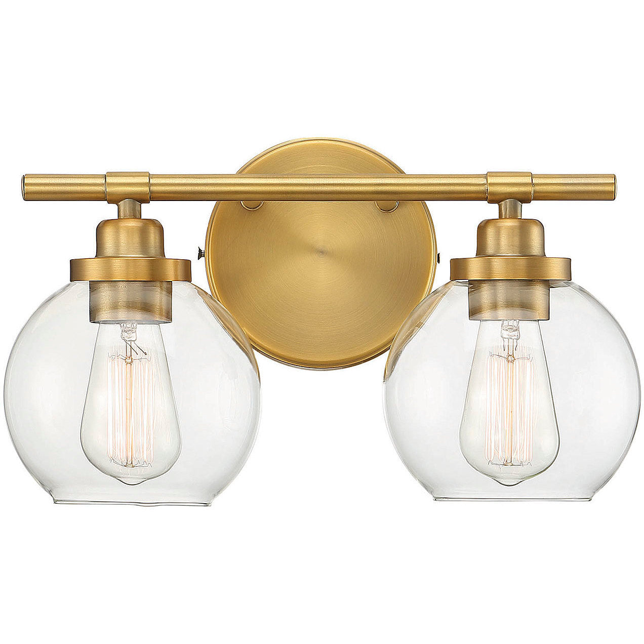 Carson 2-Light Bathroom Vanity Light in Matte Black