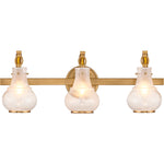 Adams 3-Light Bathroom Vanity Light in Warm Brass