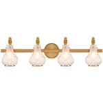 Adams 4-Light Bathroom Vanity Light in Warm Brass