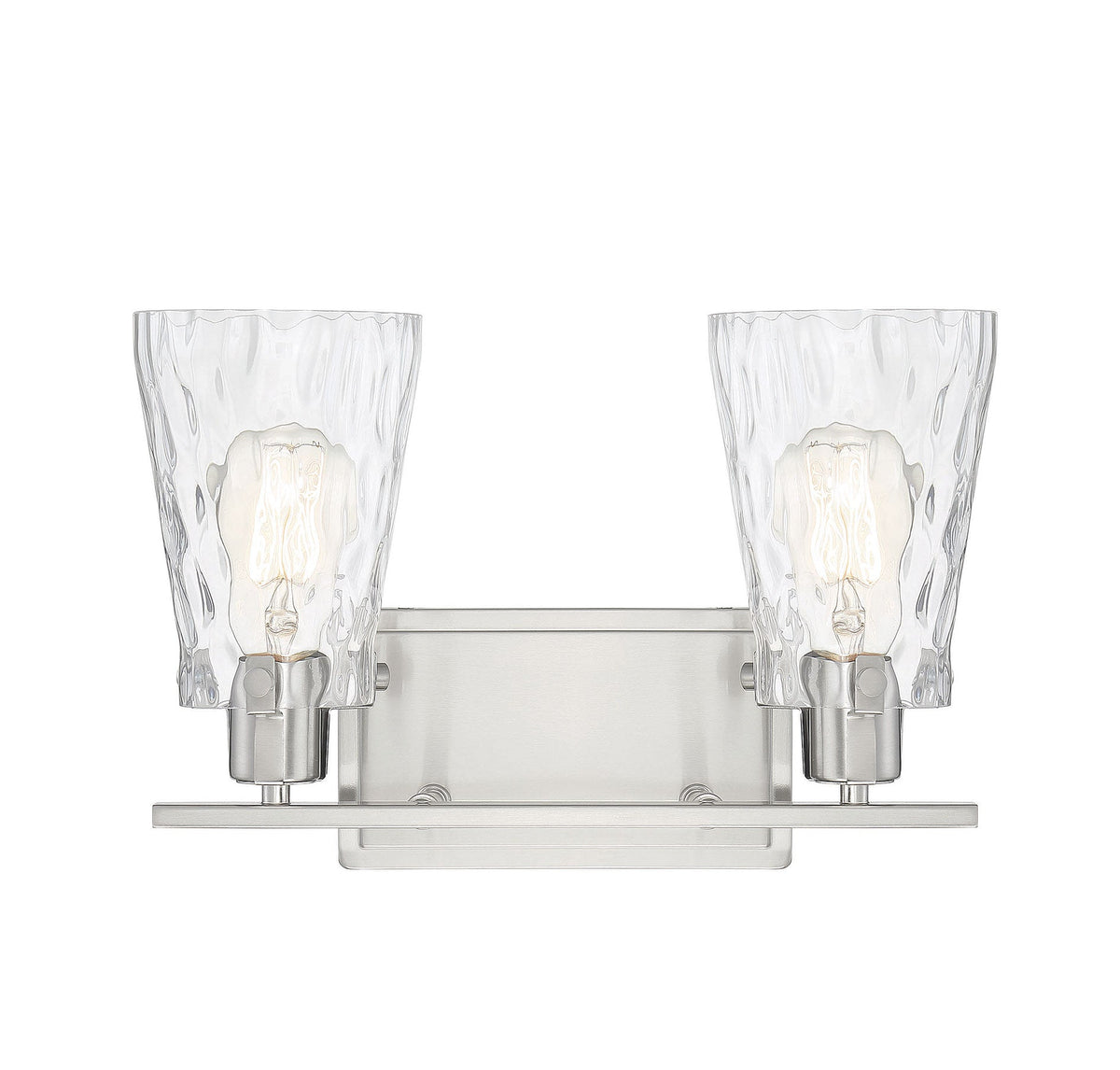 Savoy House Vaughan 2-Light Bathroom Vanity Light — Satin Nickel
