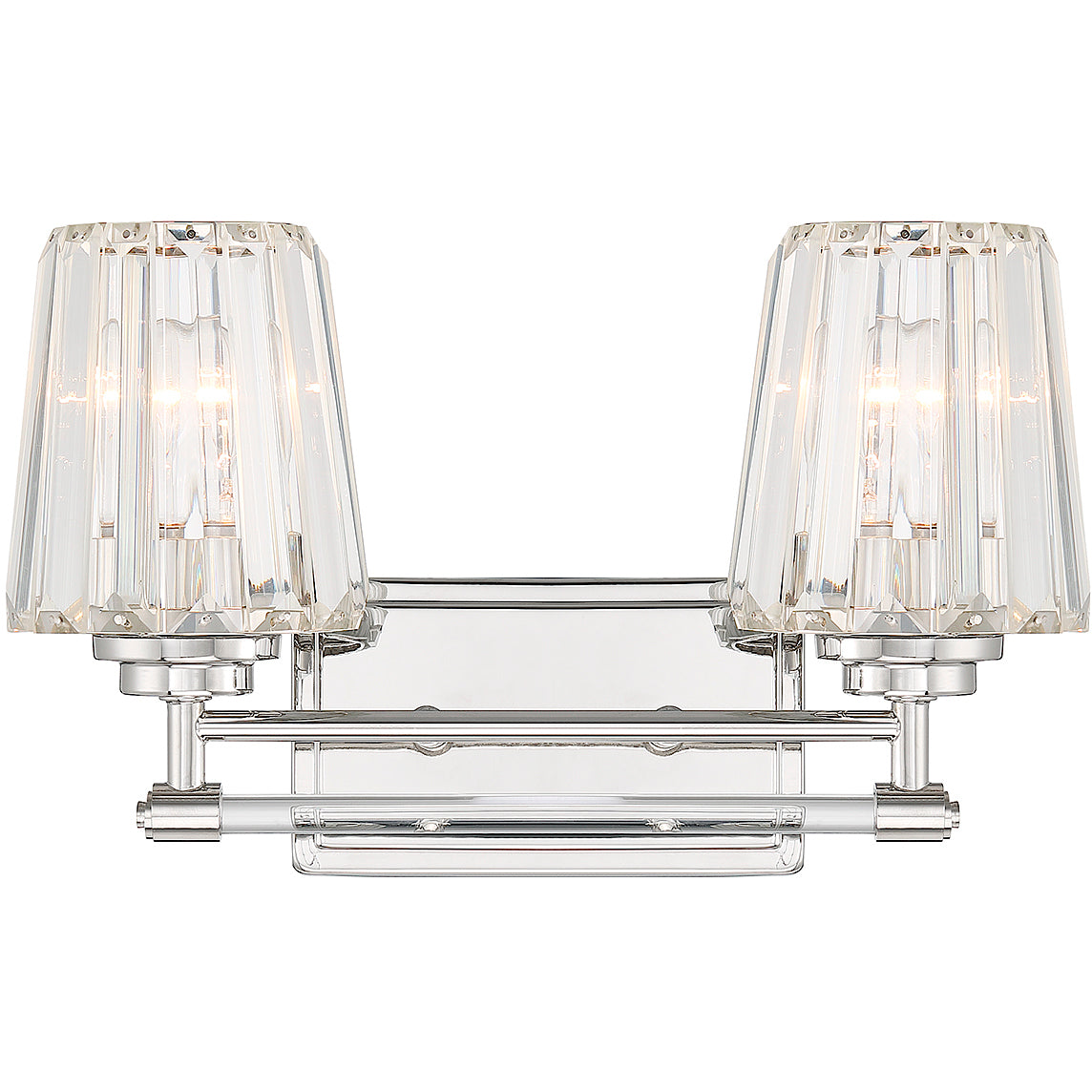 Garnet 2-Light Bathroom Vanity Light in Matte Black
