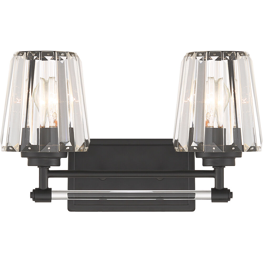 Garnet Bathroom Vanity Light - 8-6001-2-BK