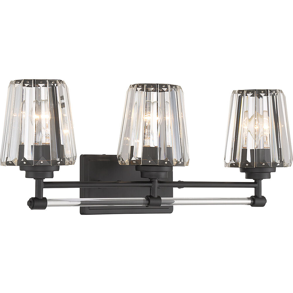 Garnet Bathroom Vanity Light - 8-6001-3-BK