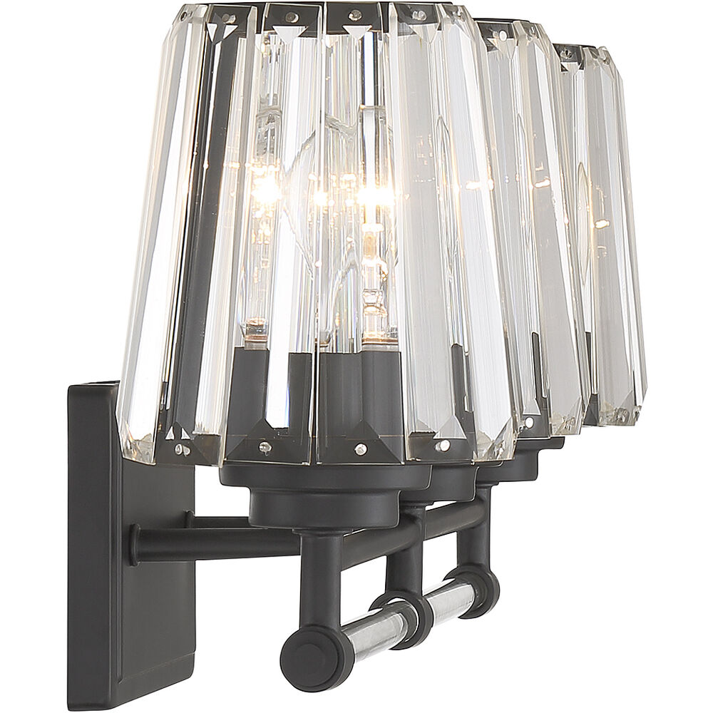 Garnet Bathroom Vanity Light - 8-6001-3-BK