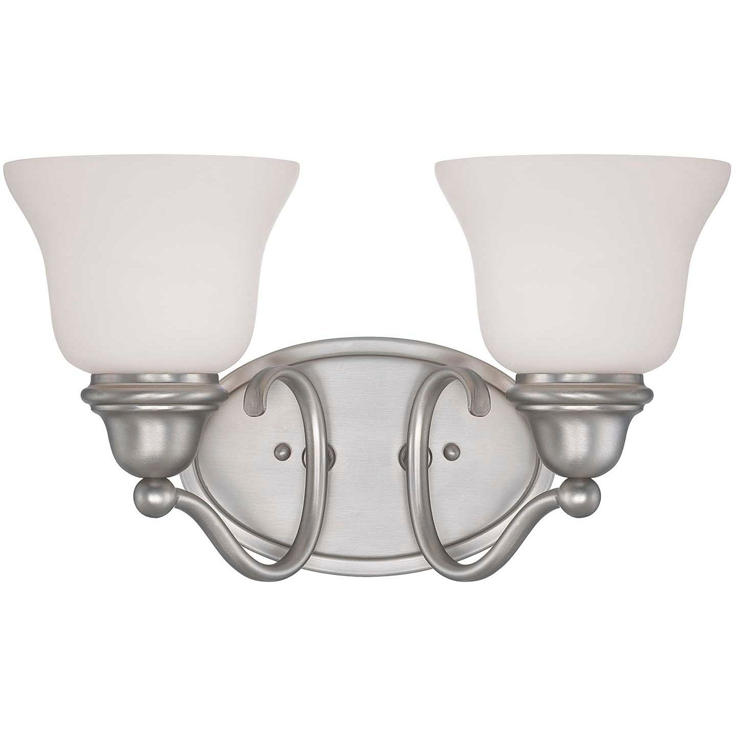 Yates 2-Light Bathroom Vanity Light in Pewter