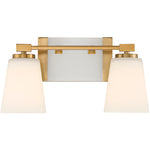 Darby 2-Light Bathroom Vanity Light in Warm Brass