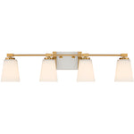 Darby 4-Light Bathroom Vanity Light in Warm Brass