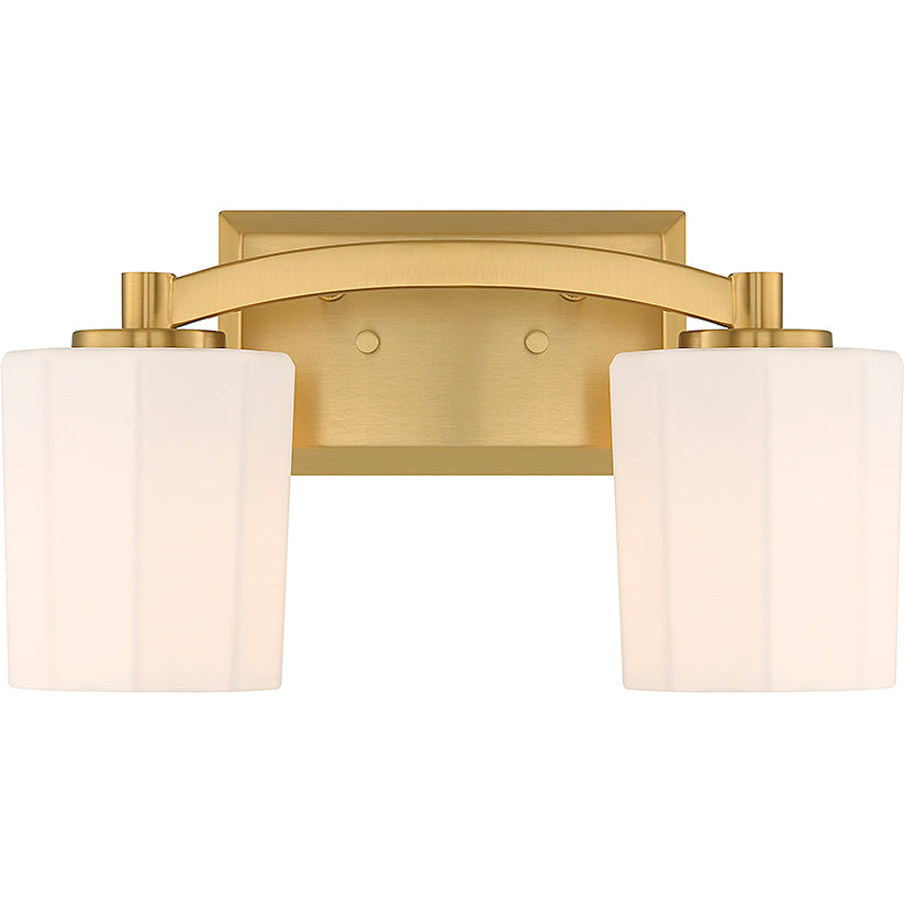 Whitney 2-Light Bathroom Vanity Light in Matte Black