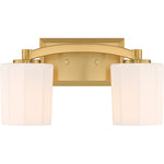 Whitney 2-Light Bathroom Vanity Light in Matte Black