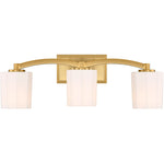 Whitney 3-Light Bathroom Vanity Light in Matte Black