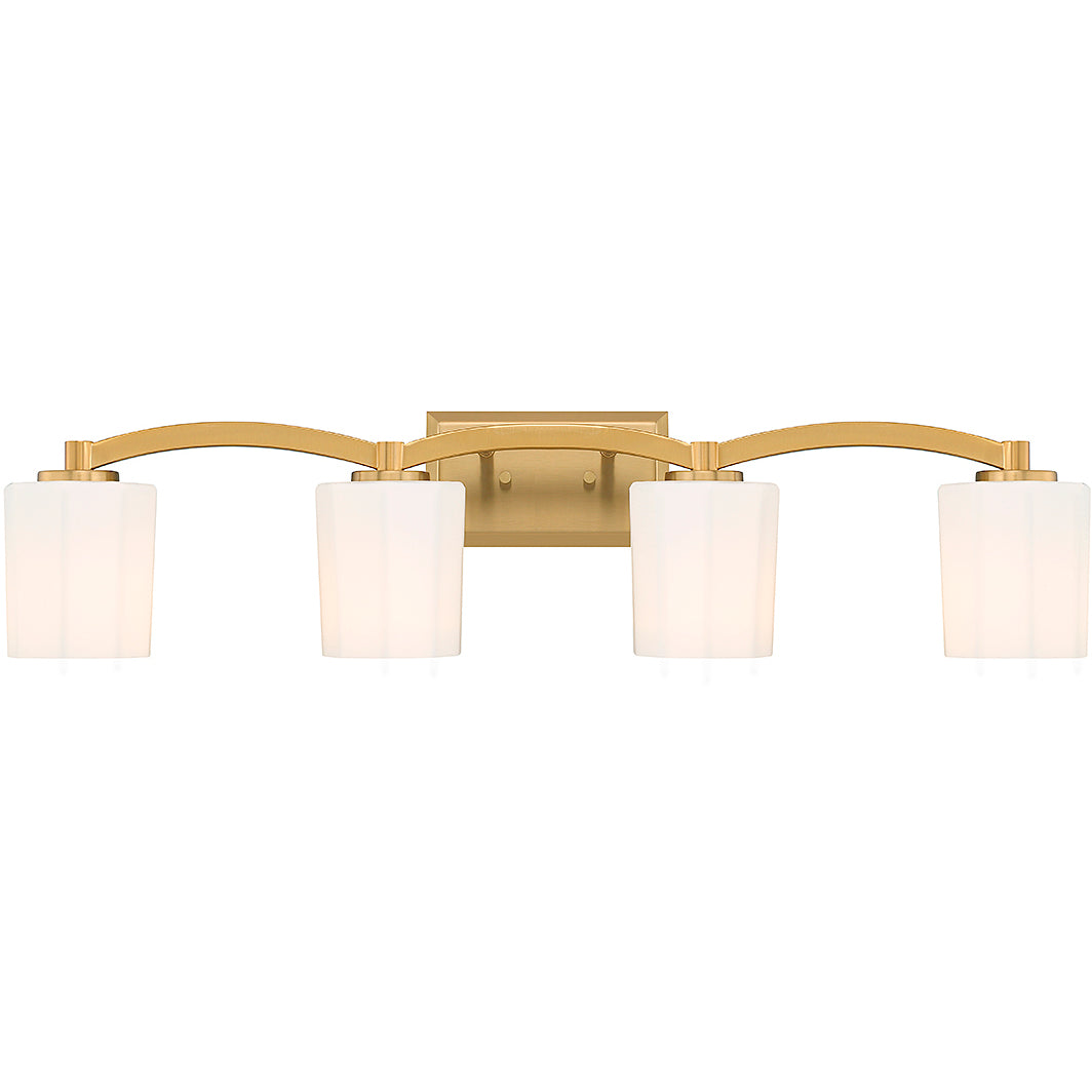 Whitney 4-Light Bathroom Vanity Light in Matte Black