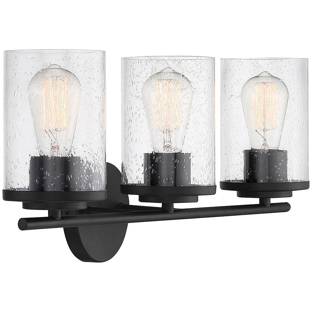 Marshall Matte Black / 3-Light - Marshall Bathroom Vanity Light by Savoy House
