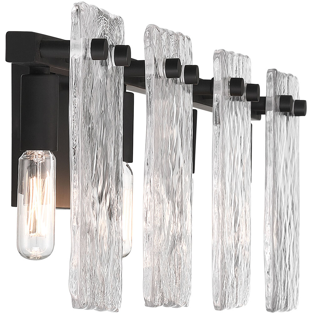Genry Bathroom Vanity Light - 8-8204-4-BK