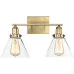Drake 2-Light Bathroom Vanity Light in Black