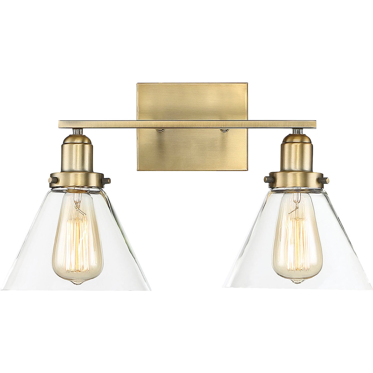 Drake 2-Light Bathroom Vanity Light in Black