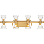 Bennington 8-Light LED Bathroom Vanity Light in Warm Brass