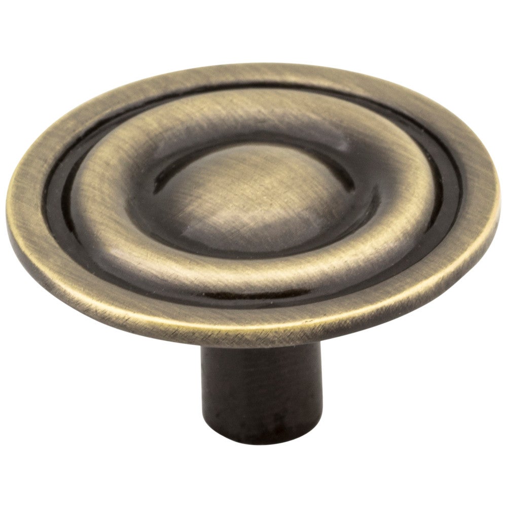 Brushed Antique Brass — Cabinet Knob