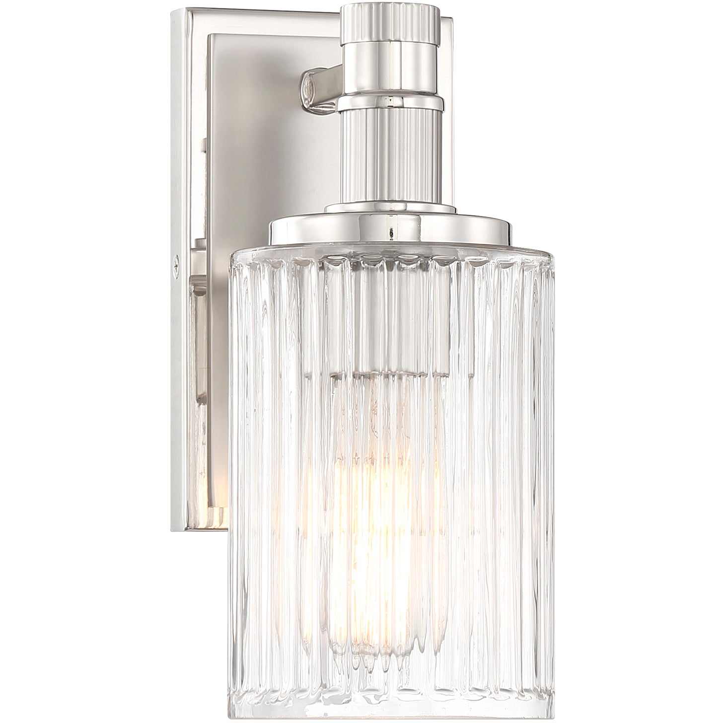 Concord 1-Light Wall Sconce in Matte Black with Warm Brass