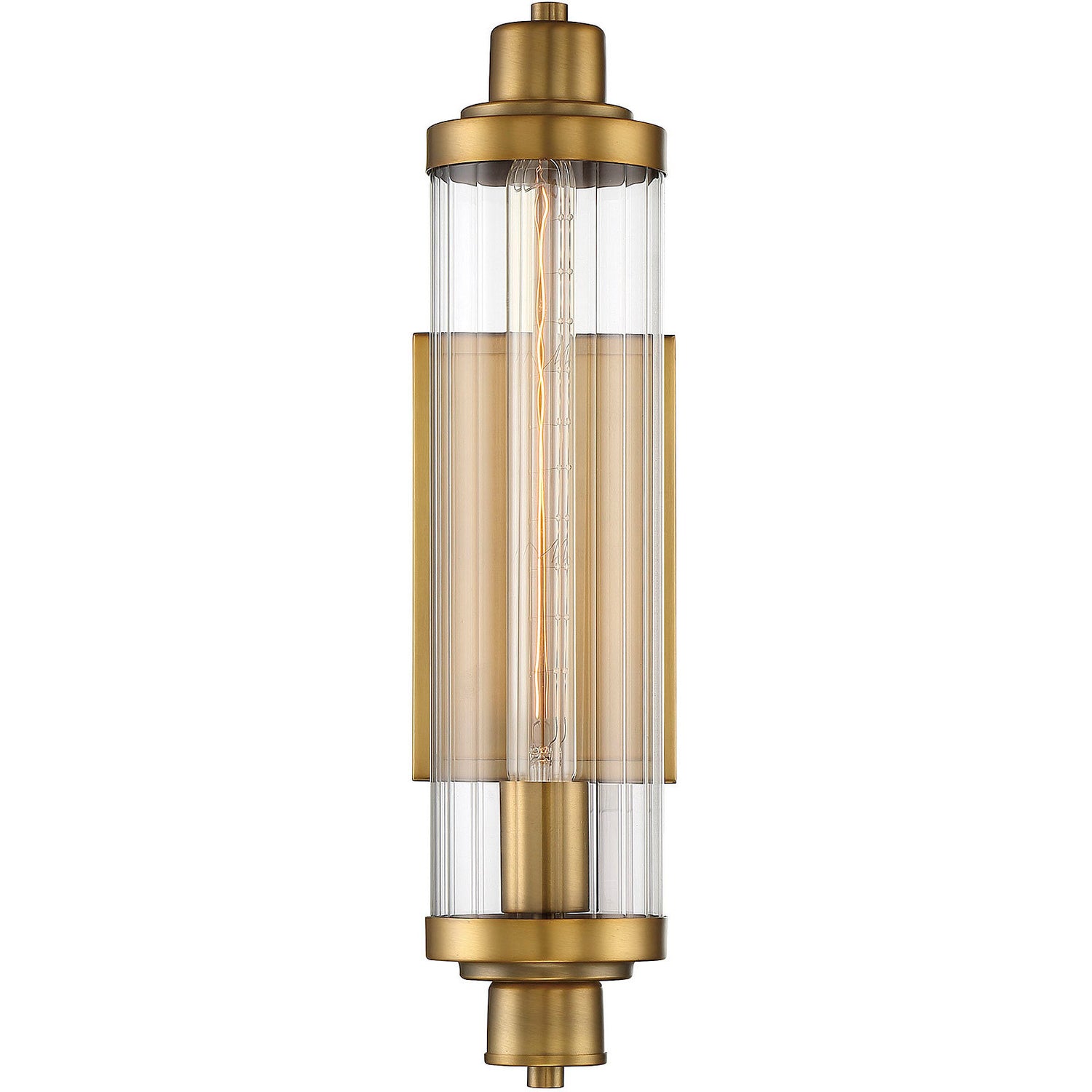Pike 1-Light Wall Sconce in Warm Brass