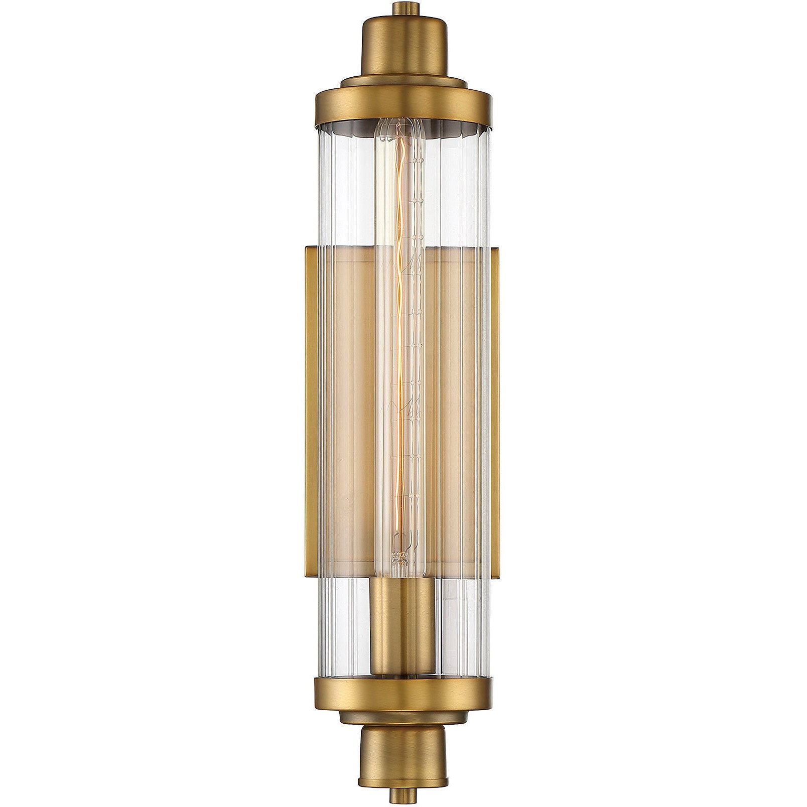 Pike 1-Light Wall Sconce in Warm Brass