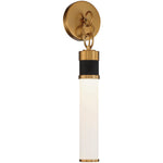 Abel LED Wall Sconce in Matte Black with Warm Brass Accents