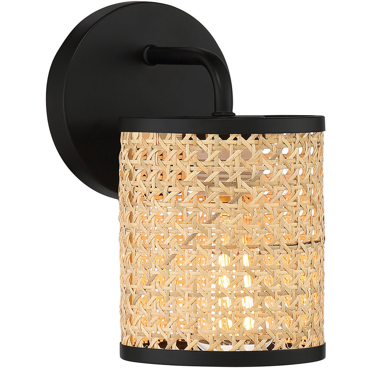 Jaylar 1-Light Wall Sconce in Matte Black