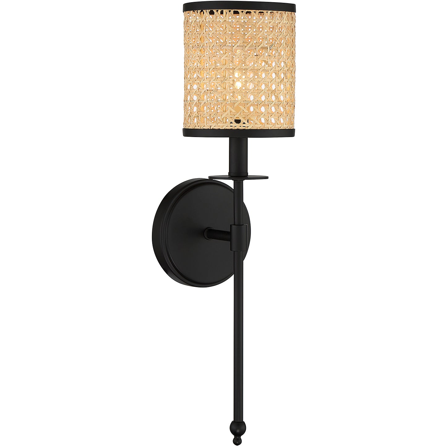 Jaylar 1-Light Wall Sconce in Matte Black