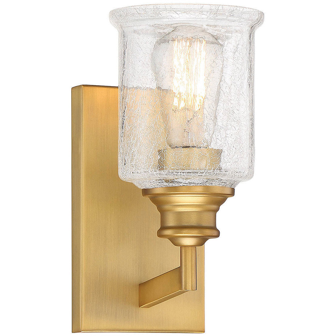 Hampton 1-Light Wall Sconce in Warm Brass