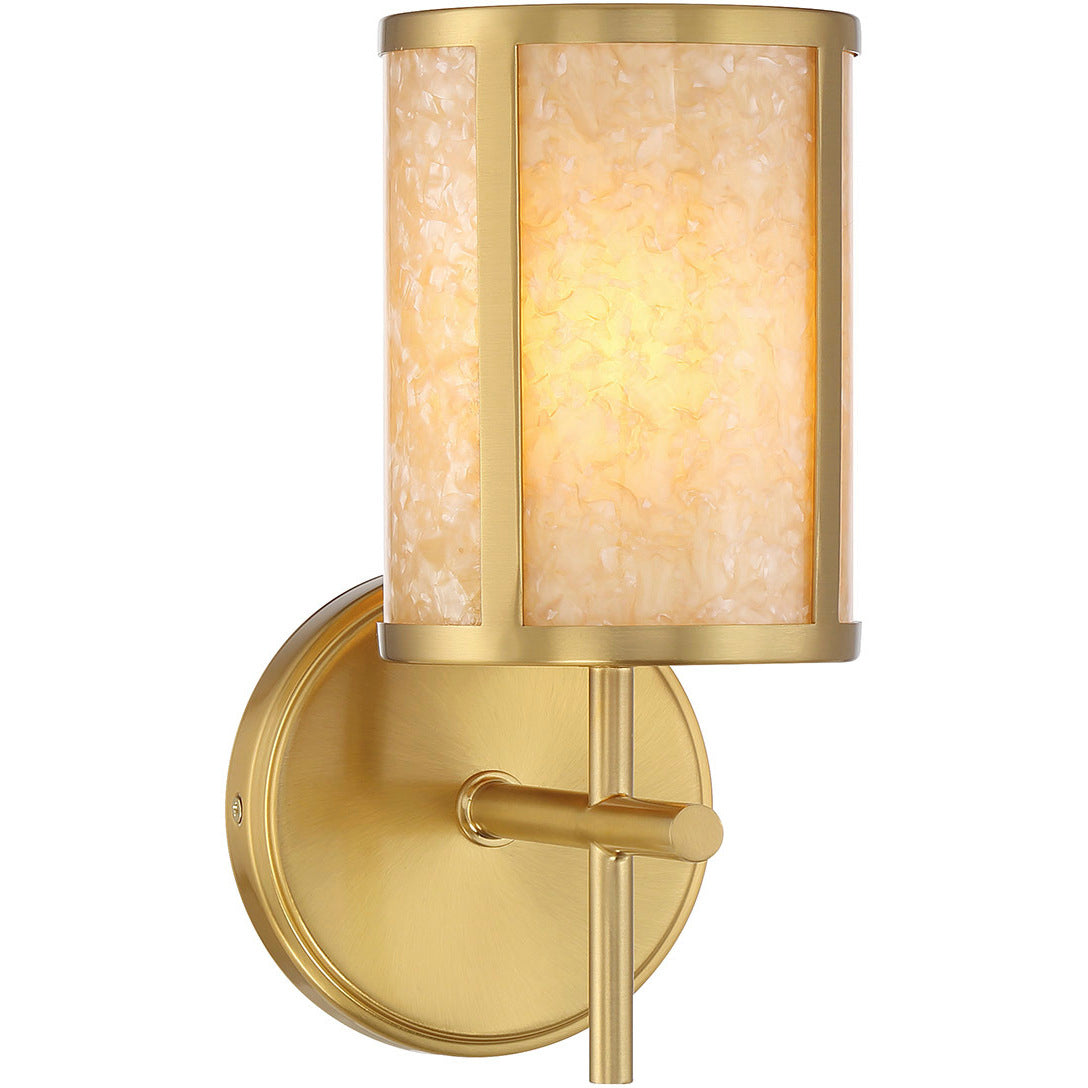 Camden 1-Light Wall Sconce in Warm Brass
