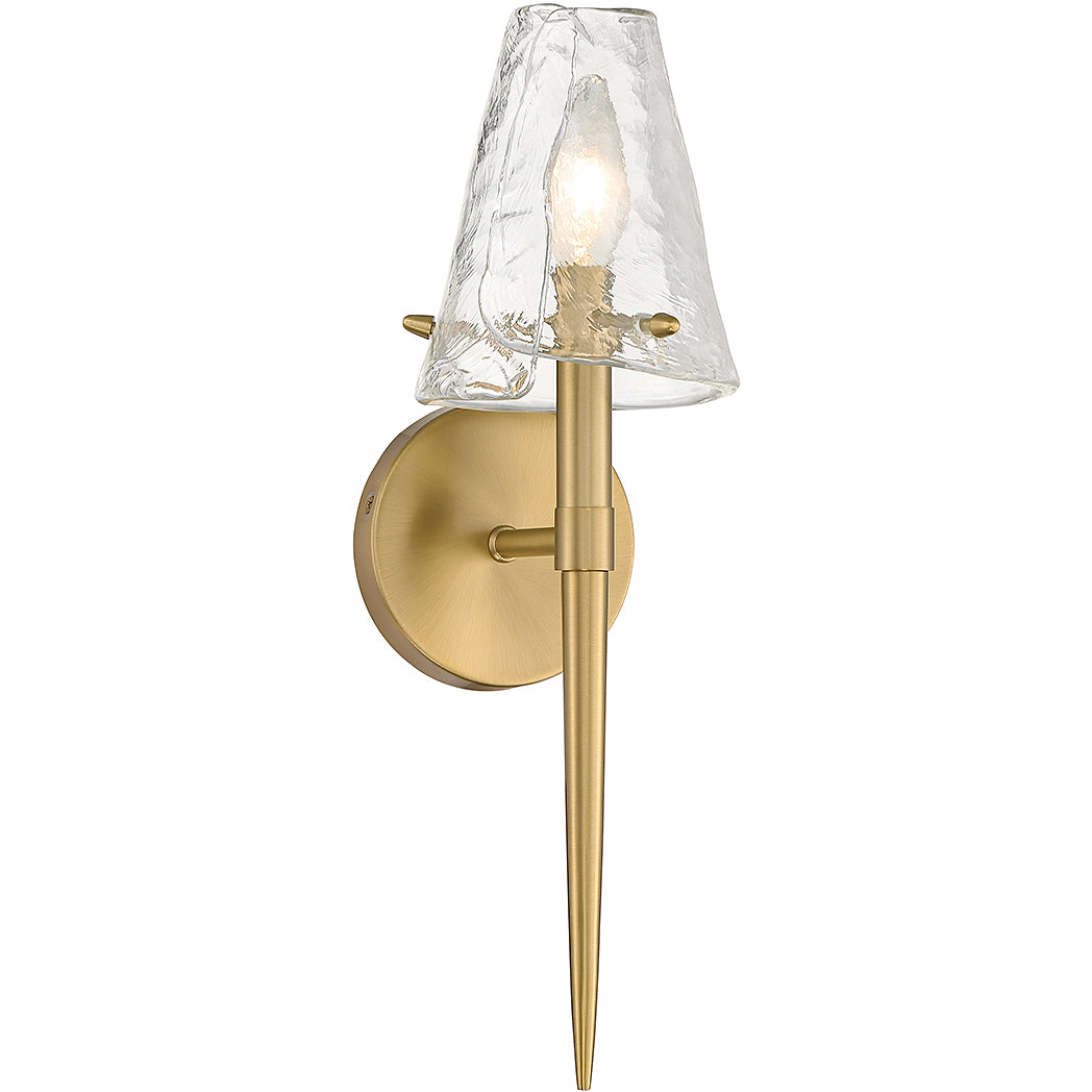 Shellbourne 1-Light Wall Sconce in Warm Brass