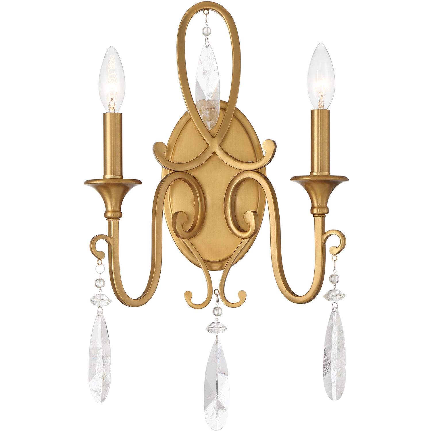 Fairchild 2-Light Wall Sconce in Warm Brass