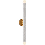 Callaway 2-Light Wall Sconce in Black Marble with Warm Brass