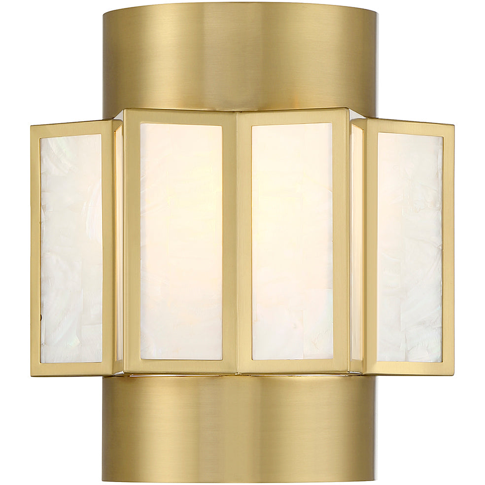 Gideon 2-Light Wall Sconce in Warm Brass