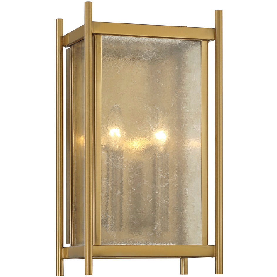 Jacobs 2-Light Wall Sconce in Warm Brass