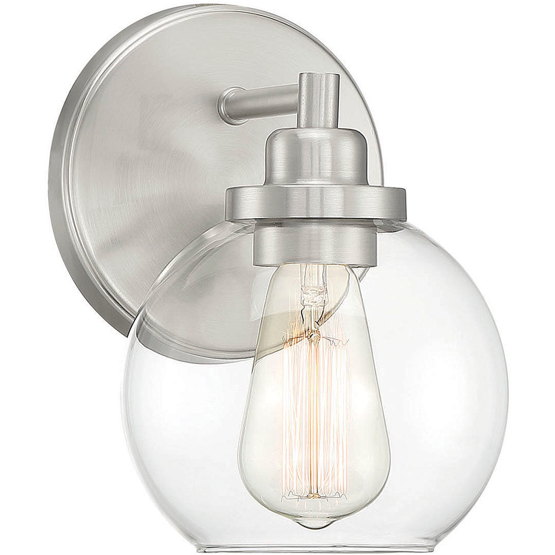 Carson 1-Light Sconce - Satin Nickel