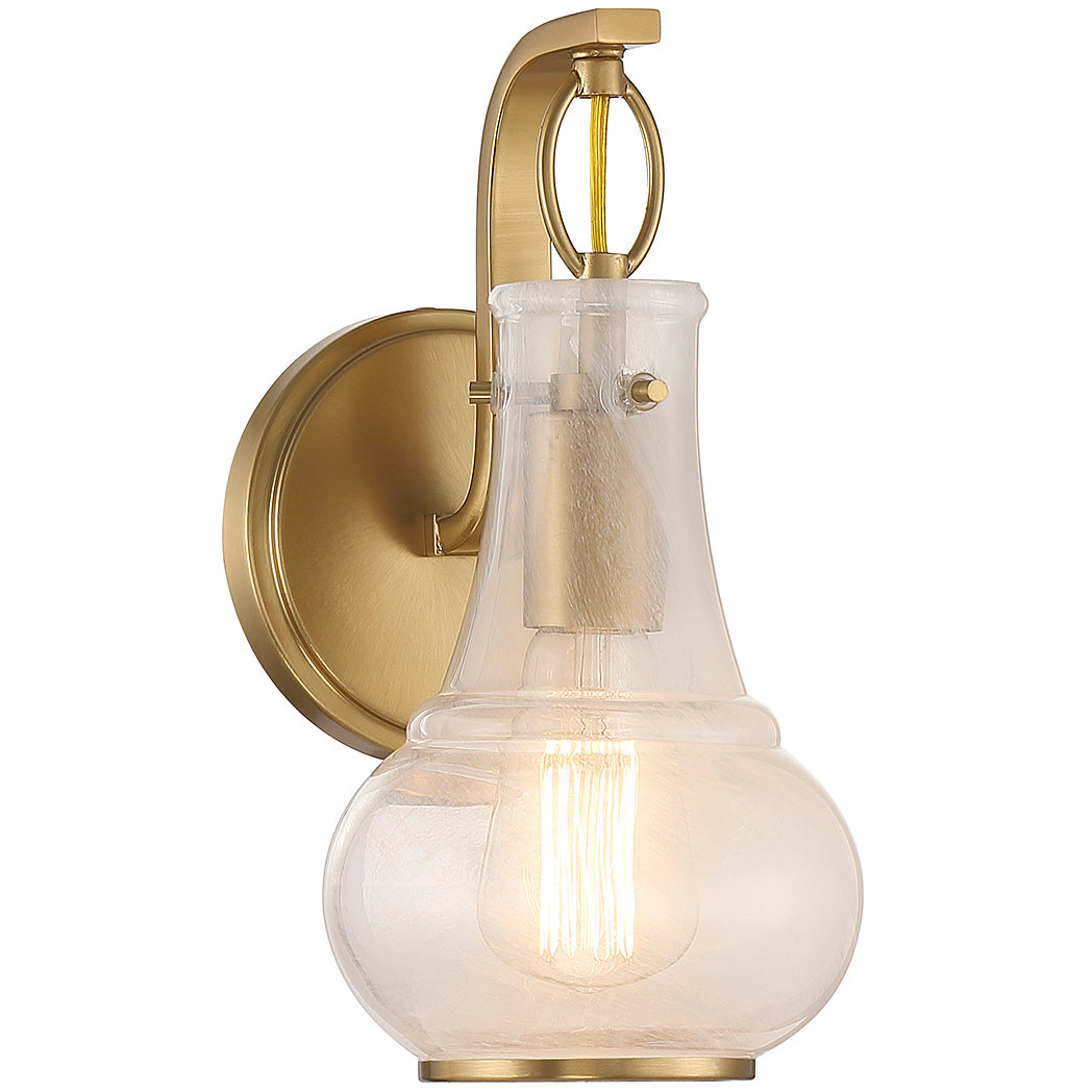 Adams 1-Light Wall Sconce in Warm Brass