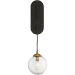 Fulton 1-Light Wall Sconce in English Bronze and Warm Brass