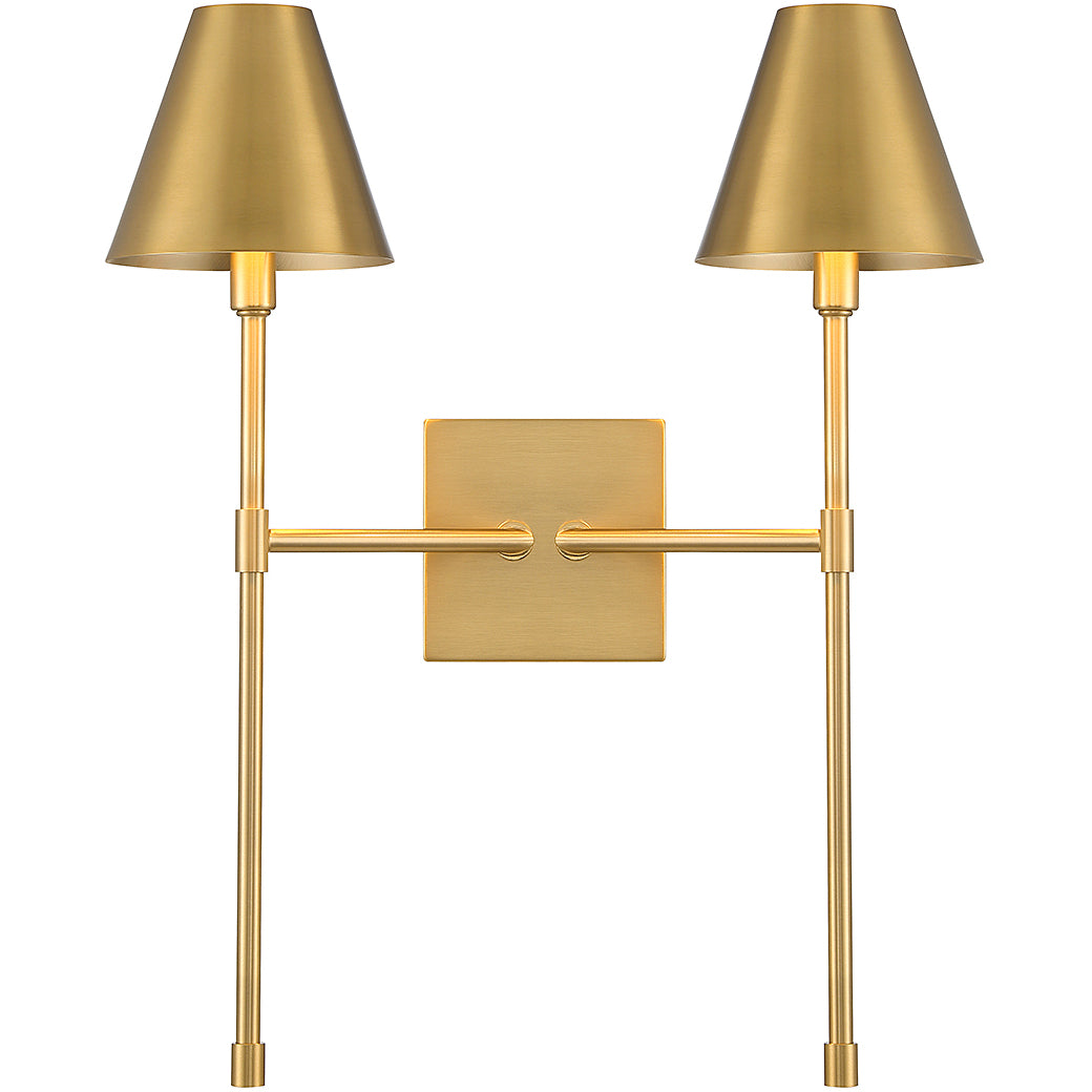 Jefferson 2-Light Wall Sconce in Matte Black