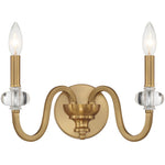 Bergdorf 2-Light Wall Sconce in Warm Brass