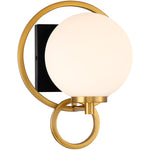 Alhambra 1-Light Wall Sconce in Matte Black with Warm Brass