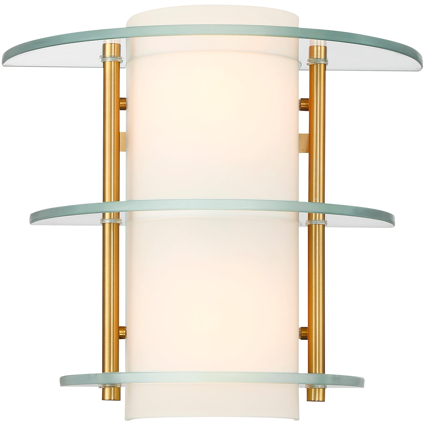 Newell 2-Light Wall Sconce in Warm Brass